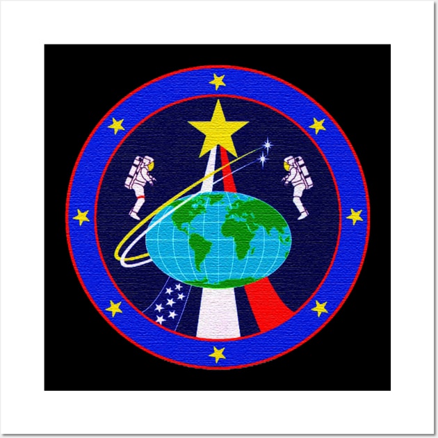 Black Panther Art - NASA Space Badge 55 Wall Art by The Black Panther